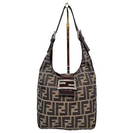 Borsa a Tracolla Fendi Zucchino FF Top Marrone
