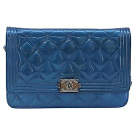 Chanel Boy Flap Quilted Patent Small