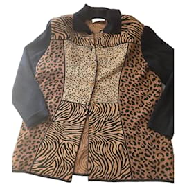Cardigan mit Leoparden- und Zebramuster - Escada