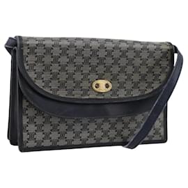 Céline Borsa a tracolla CELINE Macadam Canvas PVC Navy Gold Auth 197504