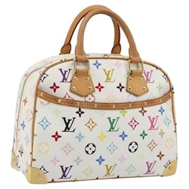 LOUIS VUITTON Monogram Multicolor Trouville Hand Bag White M92663 Auth BA14885V