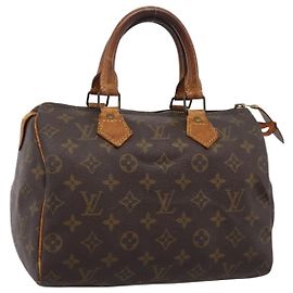 Borsa a mano LOUIS VUITTON Monogram Speedy 25 M41528 LV Auth 196417