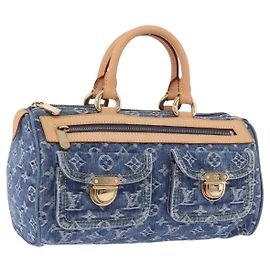 Bolso de mano LOUIS VUITTON Monogram Denim Neo Speedy Blue M95019 LV Auth am12404SM