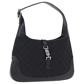 Borsa a tracolla GUCCI GG Canvas Jackie Nero Argento 00963 Auth 197321V - Gucci