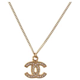 Collana CHANEL COCO Mark metallo tono oro CC Auth 198855V - Chanel