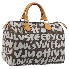 Borsa LOUIS VUITTON Monogram Graffiti Speedy 30 White M92195 LV Auth 192043SAV