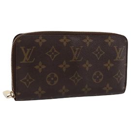 LOUIS VUITTON Monogram Zippy Wallet Long Wallet M42616 LV Auth 198765