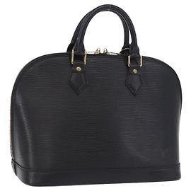 LOUIS VUITTON Epi Alma Hand Bag Noir Black M52142 LV Auth 198747V