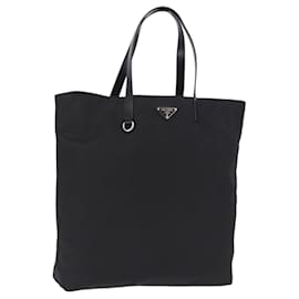 Borsa Tote PRADA Nylon Nero Argento Auth am12430V