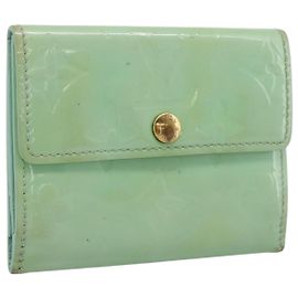 LOUIS VUITTON Monogram Vernis Ludlow Coin Purse Peppermint M91321 Auth BA15263