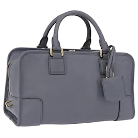 Borsa a mano LOEWE Amazona 28 in pelle grigia oro autentica 195962M