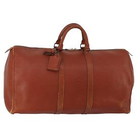 LOUIS VUITTON Epi Keepall 55 Boston Bag Vintage Brown M42958 LV Auth 193099