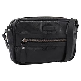 Borsa a tracolla GUCCI GG Implementation PVC Nero Argento 201447 Auth ka5707A