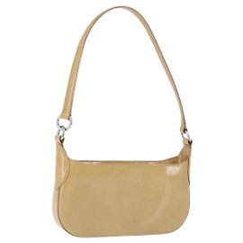 Borsa a tracolla CARTIER Pelle verniciata Beige Silver Auth 198718V