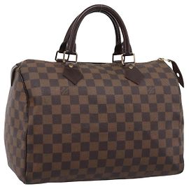 LOUIS VUITTON Damier Azur Speedy 30 Hand Bag N41533 LV Auth ka5727A
