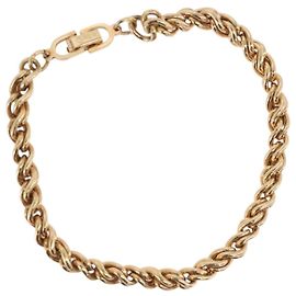 Bracciale Christian Dior metallo Gold Auth 188683