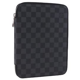 LOUIS VUITTON Damier Grafitte Document Case Portefeuille Braza LV Auth 197312M