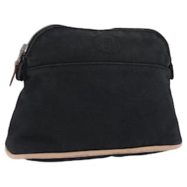 HERMES Bolide PM Pouch Baumwolle Schwarz Auth BA15257 - Hermès
