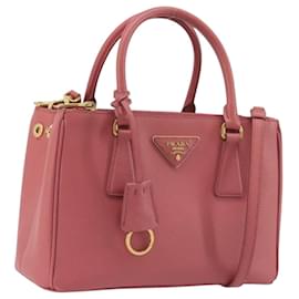 Borsa a mano PRADA Saffiano 2way Pink Gold Tone Auth BA14801M - Prada