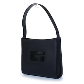 Gucci, borsa G nera in pelle nubuck