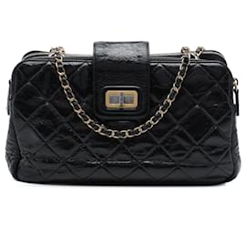 Tote Chanel Reissue in vitello craquelé glassato nero