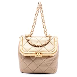 Borsa Satchel Chanel Micro Quilted Lambskin My Crush Bag Oro