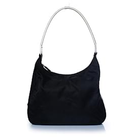 Prada, borsa in nylon e metallo con manico superiore