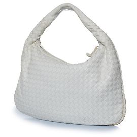 Bottega Veneta, borsa hobo Intrecciato in bianco
