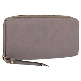 LOUIS VUITTON Monogram Empreinte Zippy Wallet Purple M83225 LV Auth 136652