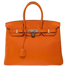 Sac HERMES Birkin 35 en Cuir Orange - 103812 - Hermès