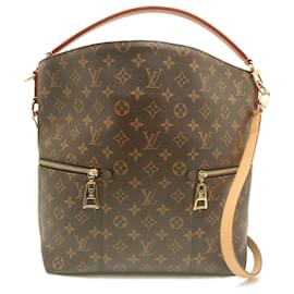 Borsa Satchel Louis Vuitton Monogram Melie Marrone