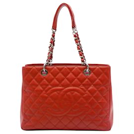 Borsa Tote Grand Shopping Chanel Caviar Rossa