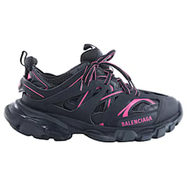 Sneakers Balenciaga Truck Trainer in pelle x tessuto Nero x Rosa 542436, Taglia EU 38