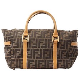 Borsa FENDI in tela Zucca e pelle, marrone