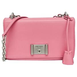 Prada Lux Chain Lock Flap Saffiano Leather Medium