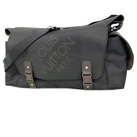 Bolsa de Ombro Louis Vuitton Damier Géant Bellier M93076 Noir Masculina