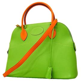 Borsa Hermes Bolide 31 in Verde Mela e Arancione - Hermès