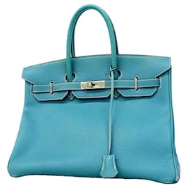 Hermès Borsa Hermes Birkin 35 Togo in Blue Jean