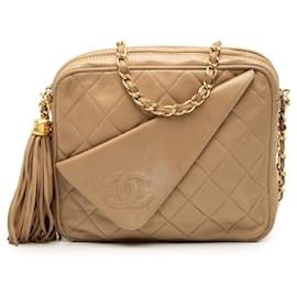 Borsa Camera Chanel Mini CC Quilted Lambskin con Nappine Beige