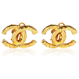 Orecchini Chanel Vintage CC placcati oro
