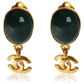 Orecchini Chanel Vintage 1995 Gripoix CC placcati oro
