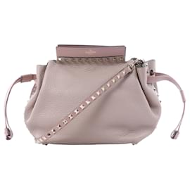 Sac crossbody Valentino Garavani Rockstud en cuir Rose