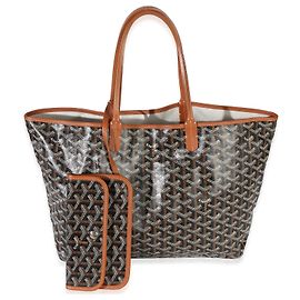 Goyard Black Gold Goyardine Canvas Saint Louis PM