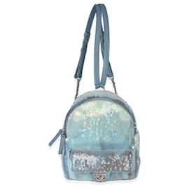 Mini zaino Chanel Blue Multicolor Sequin Waterfall