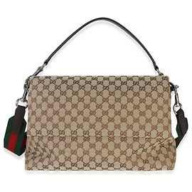 Borsa Crossbody Large Gucci in tela monogramma GG marrone scuro