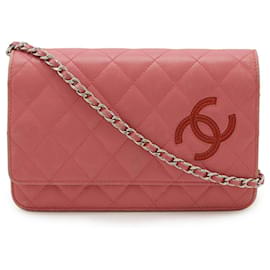 Borsa a tracolla portafoglio con catena Chanel Simply CC in pelle matelassé