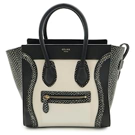 Bolsa de mão Celine Luggage Micro Shopper em couro de píton - Céline