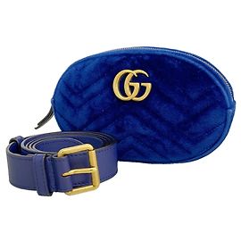 Marsupio Gucci in camoscio blu