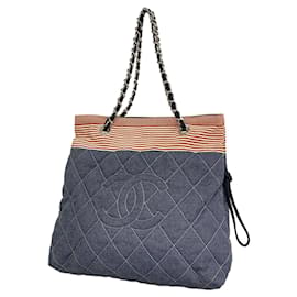 Chanel Tote Bag aus Canvas in Navy