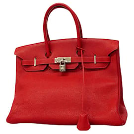 Hermès Bolsa Hermes Birkin 35 Togo Rouge Vif